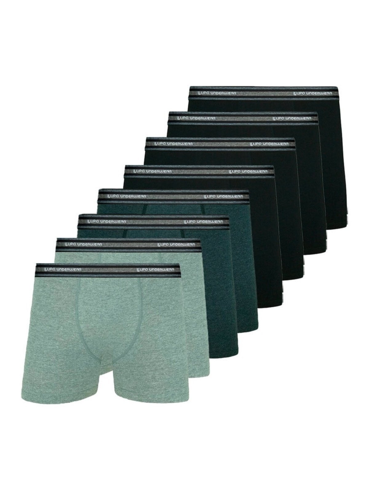 Kit com 8 Cuecas Boxer Lupo 523-088 Preto