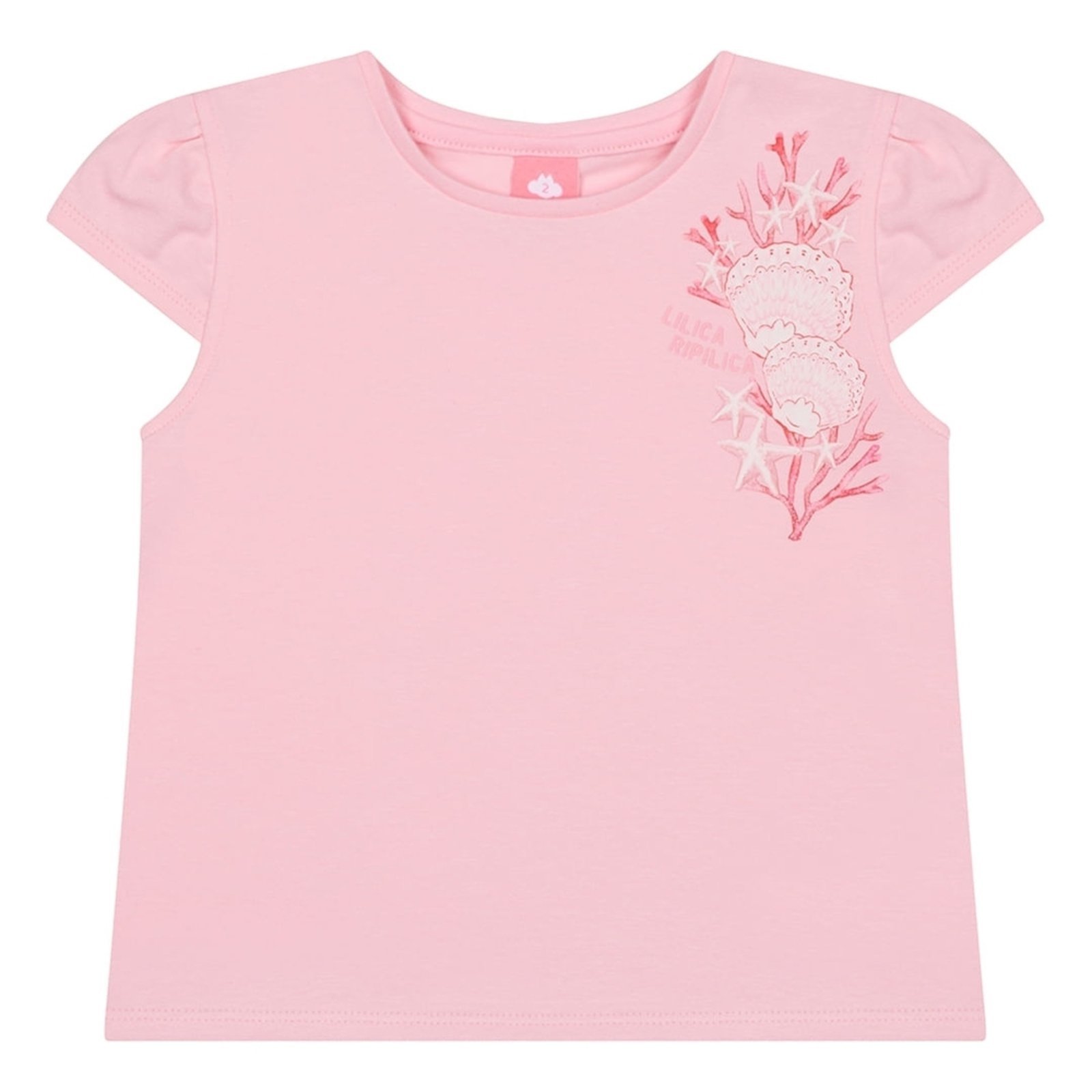 Infantil - Blusa Manga Curta Coral Feminina Lilica Ripilica