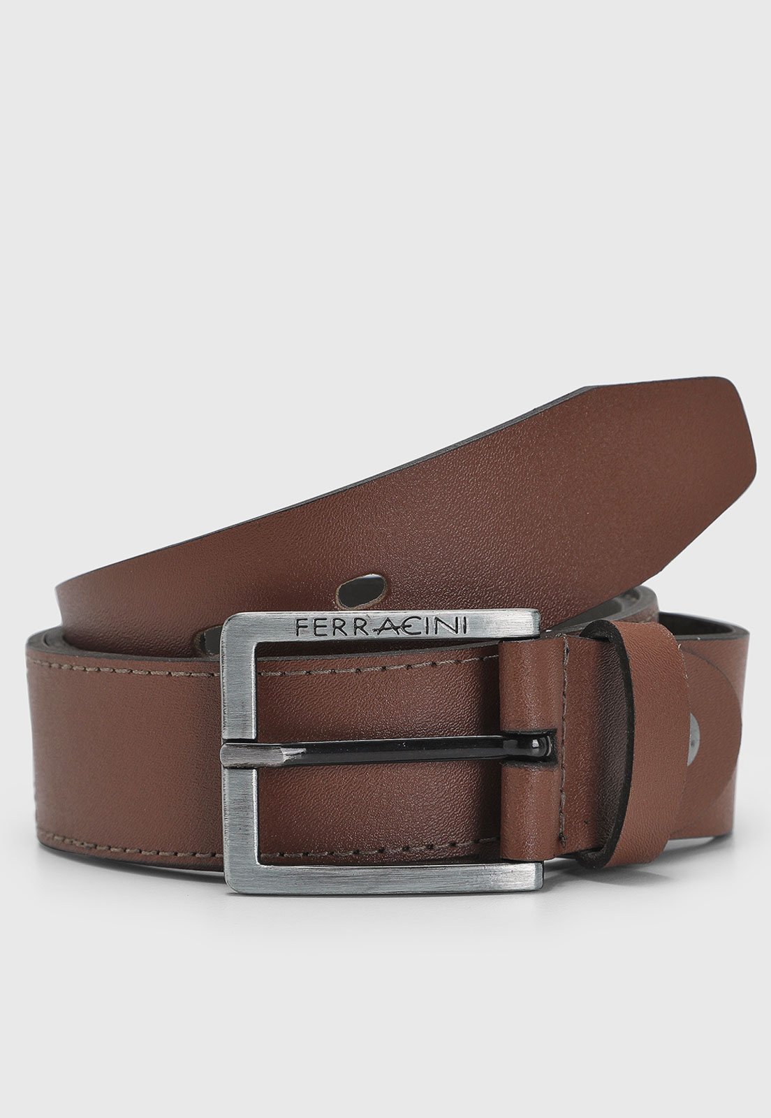 Cinto Masculino Ferracini Fivela Metálica Havana