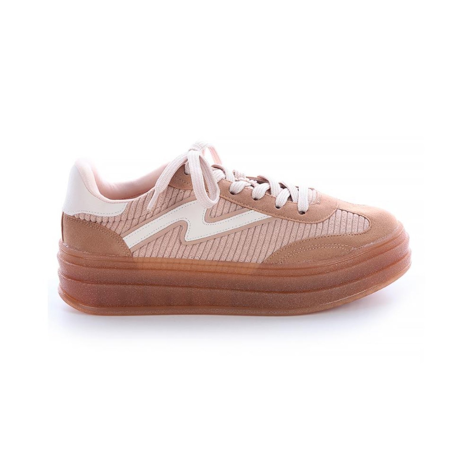 Tênis Plataforma Feminino Jade Bege Bege