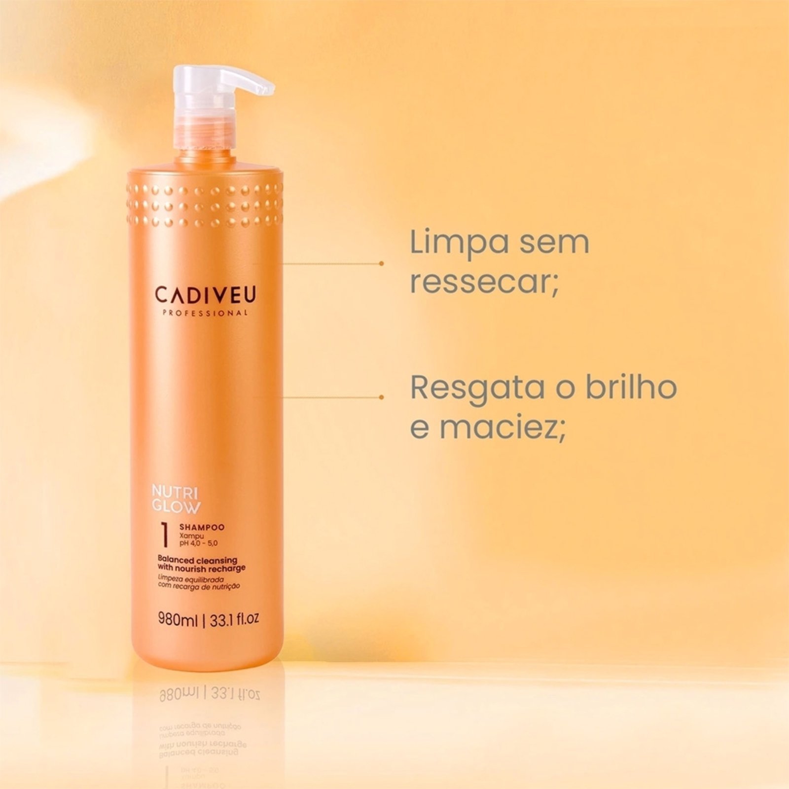 Vista 3 Kit Cadiveu Professional Nutri Glow Shampoo Extra e Condicionador Litro (3 produtos) multicolorido Cadiveu Professional multicolorido