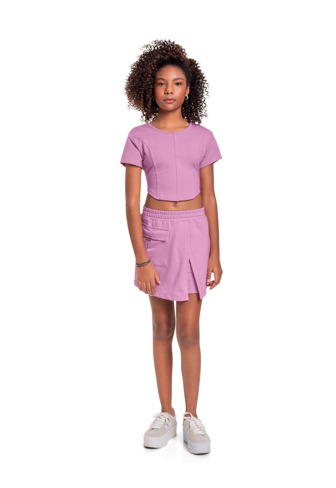Infantil - Blusa Corset Básica em Molecotton Juvenil Gloss Roxo