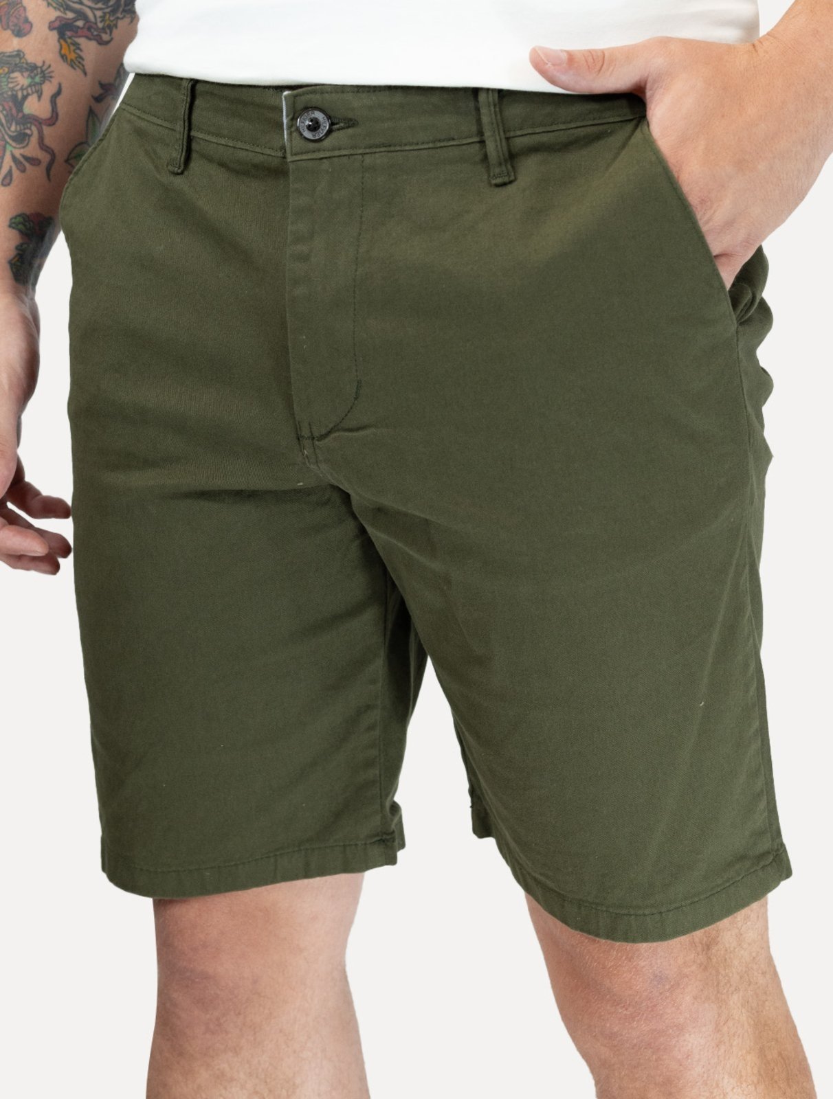 Vista 2 Bermuda Tommy Hilfiger Msculina Sarja Brooklyn 9in verde militar Tommy Hilfiger verde militar