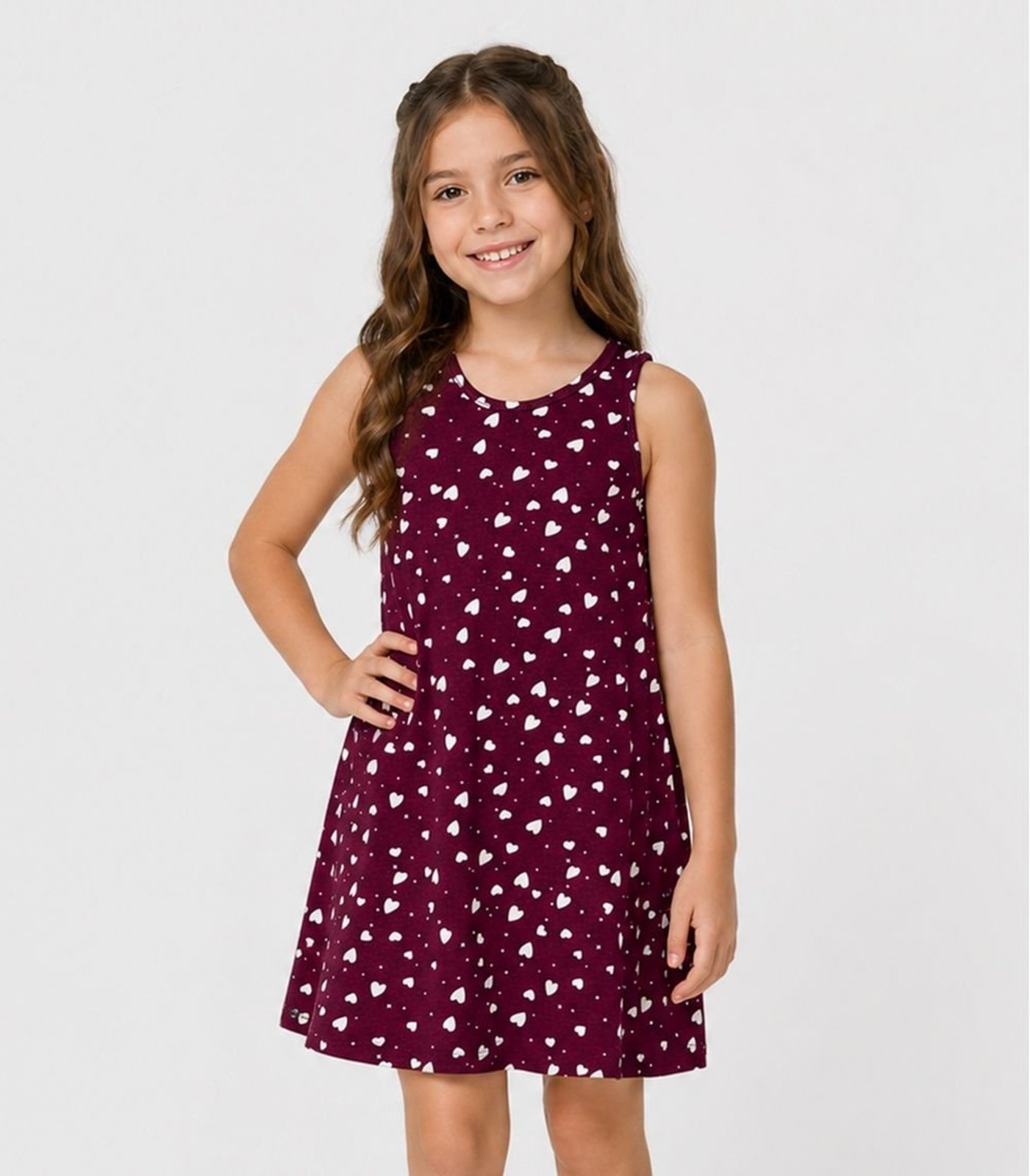 Infantil - Vestido Feminino Estampado Select Vermelho