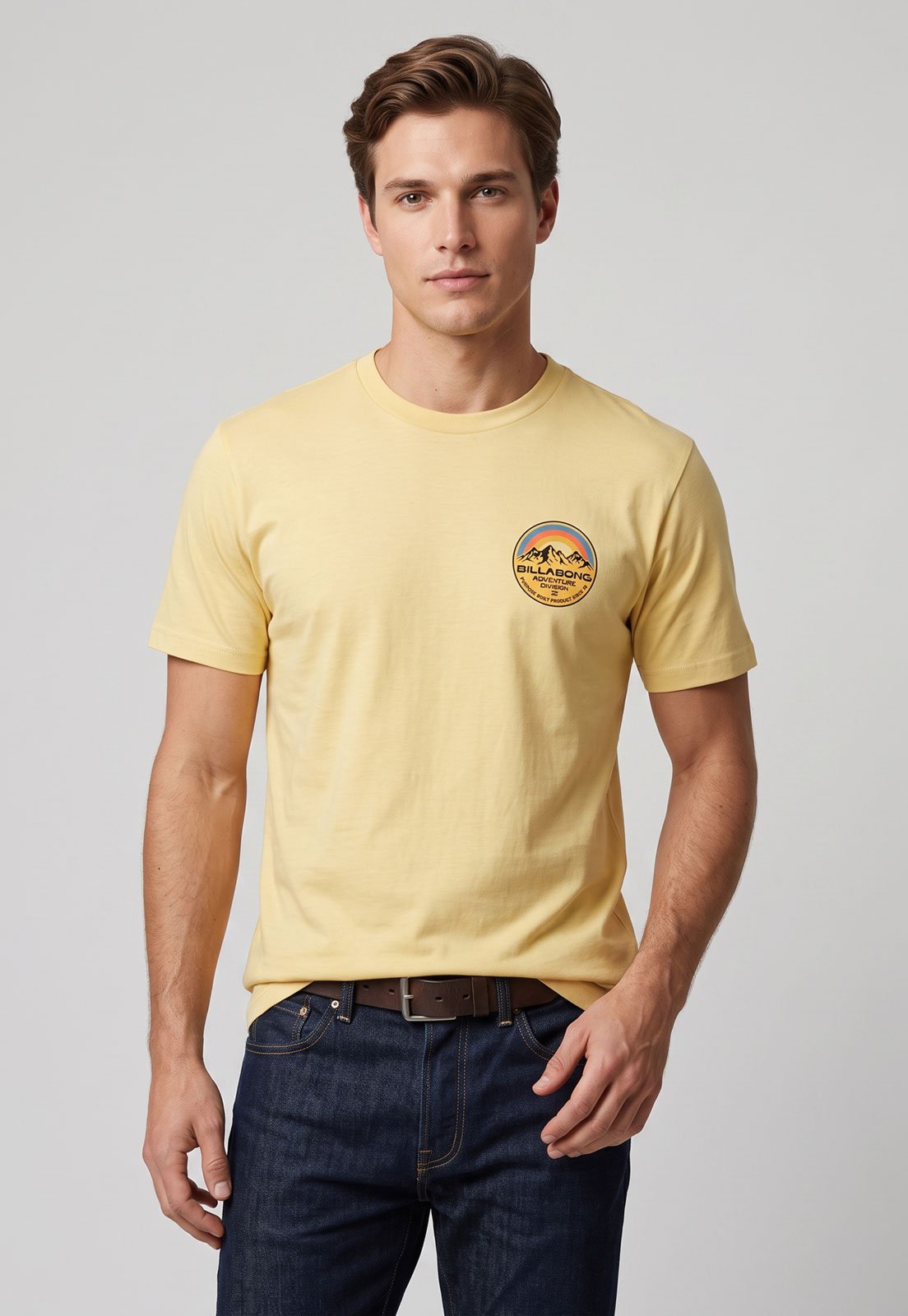 Camiseta Masculina Billabong Rockies III Amarela