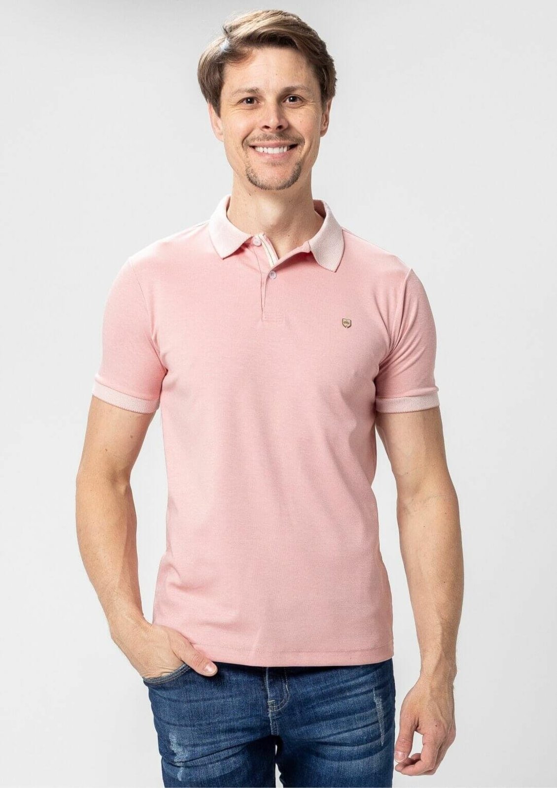Camisa Polo Malha Premium | Pau a Pique Rosa