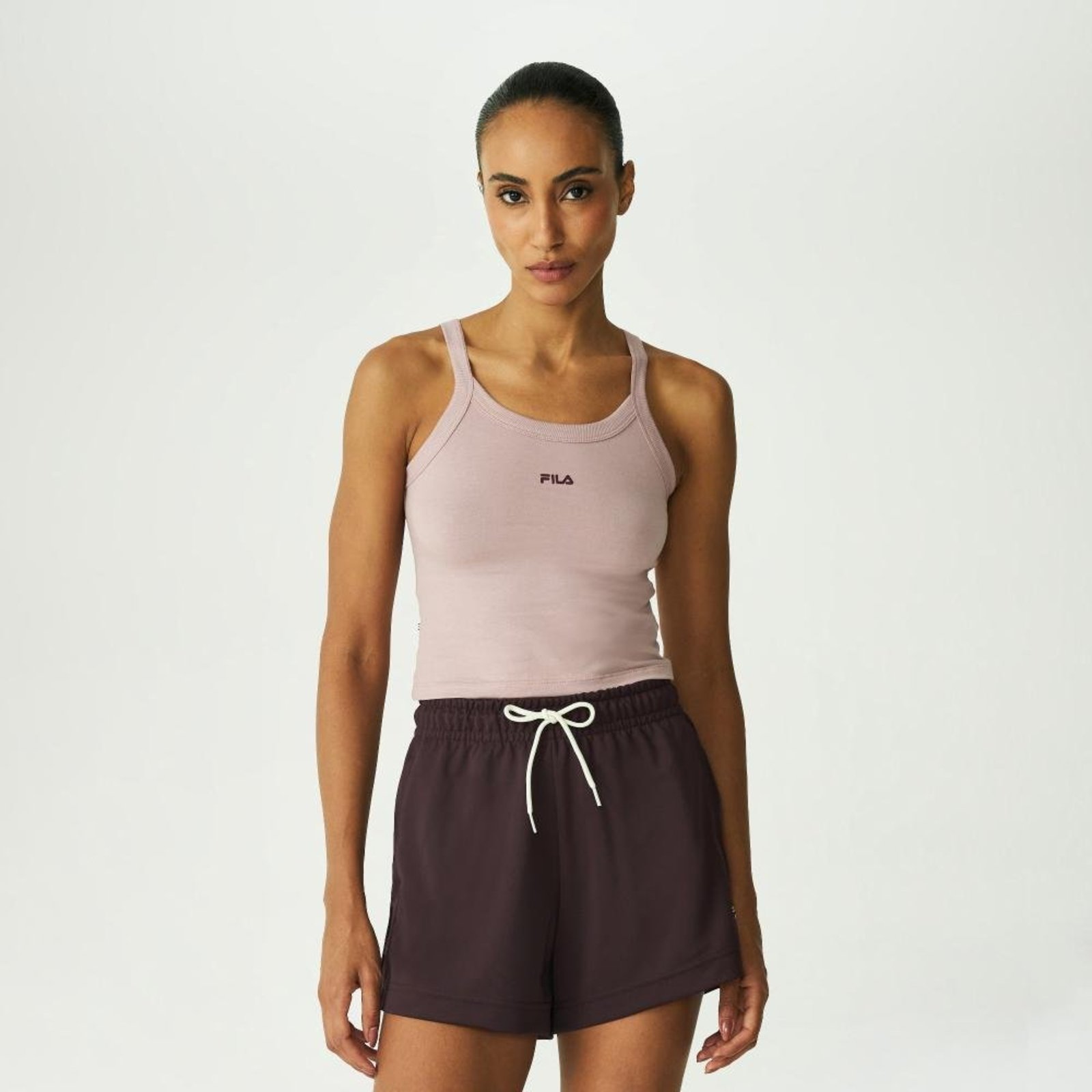Regata Fila Ribbed Letter Feminina Rosa
