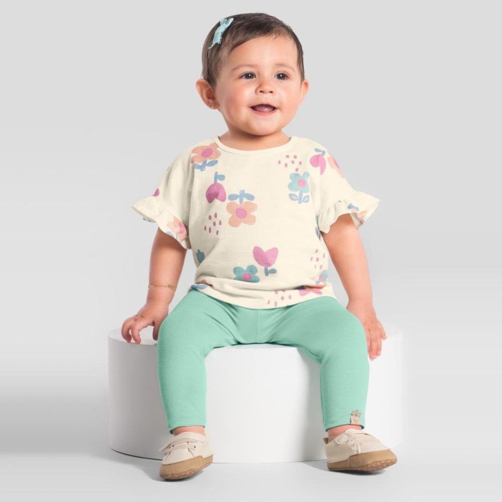 Infantil - Conjunto menina de flores Brandili Baby