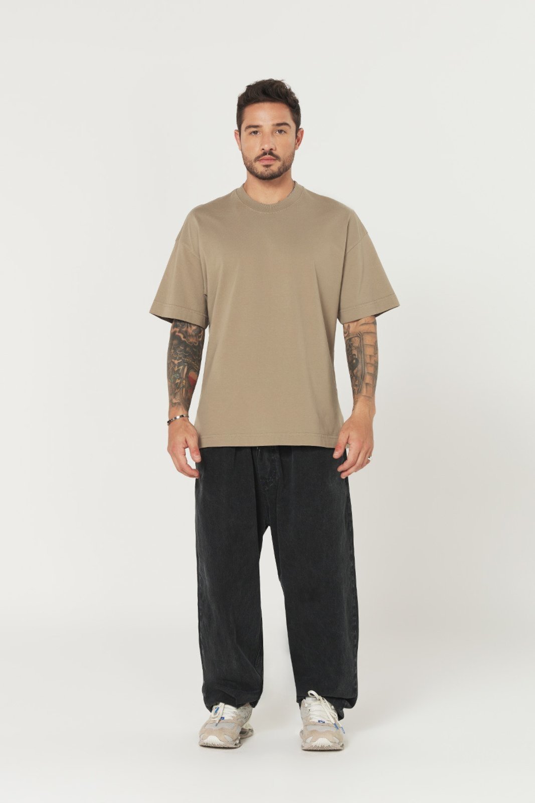 Camiseta Oversized Heavy Brunx Ind – Bege