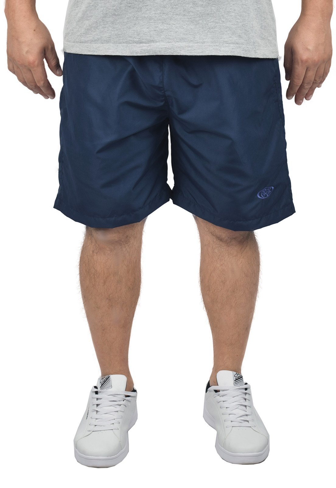 Short Tactel Extra Grande Plus Size Masculino Cores Butu Azul Escuro