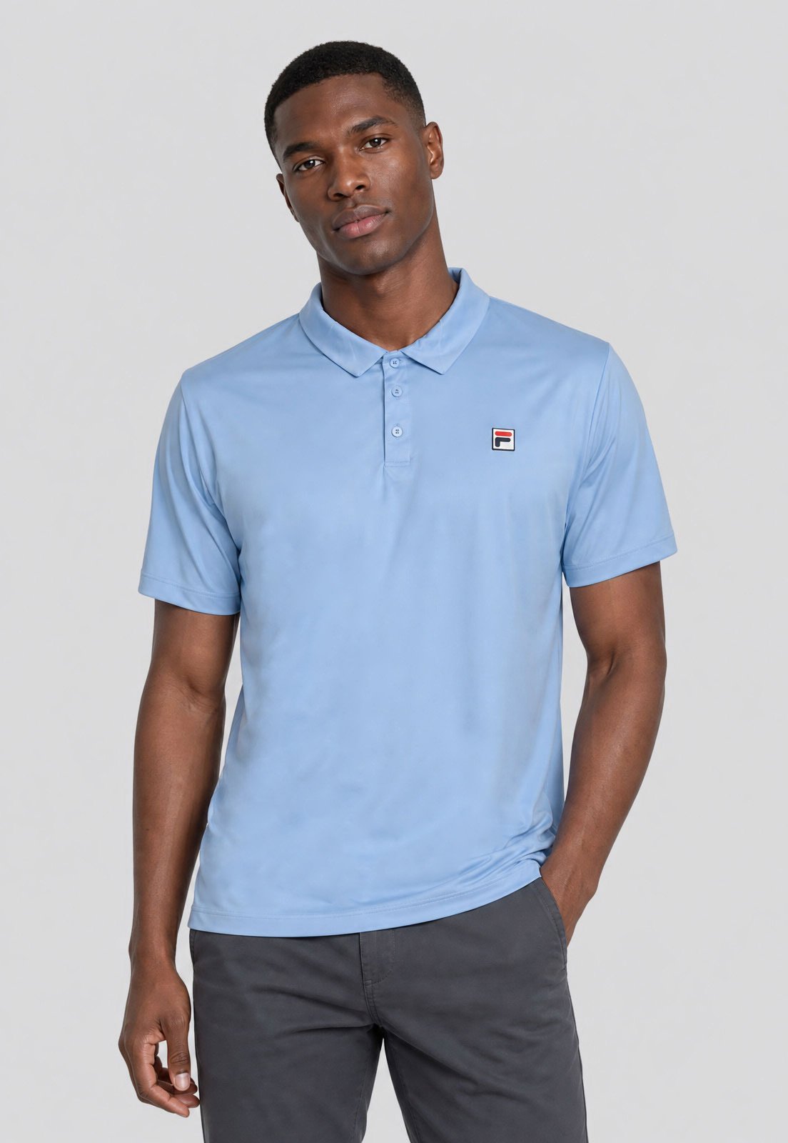 Polo Masculina Fila Player Azul Claro