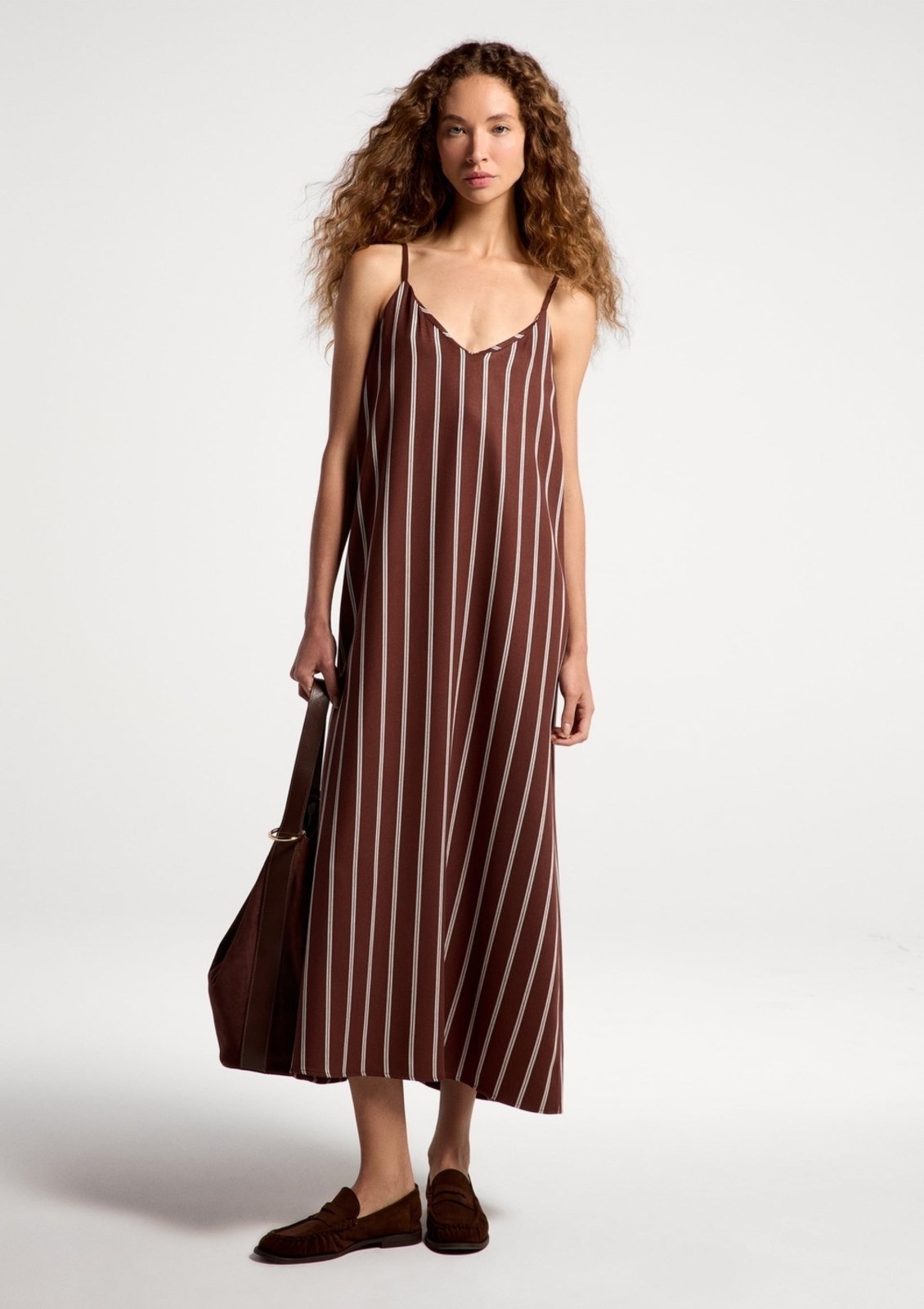 Vestido Midi Fio Tinto Em Viscose Hering