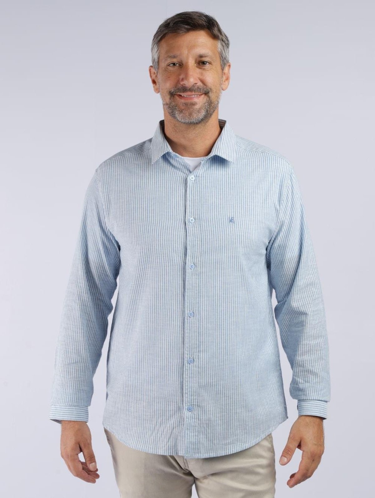 Camisa Comfort Eletrón Masculina AZUL