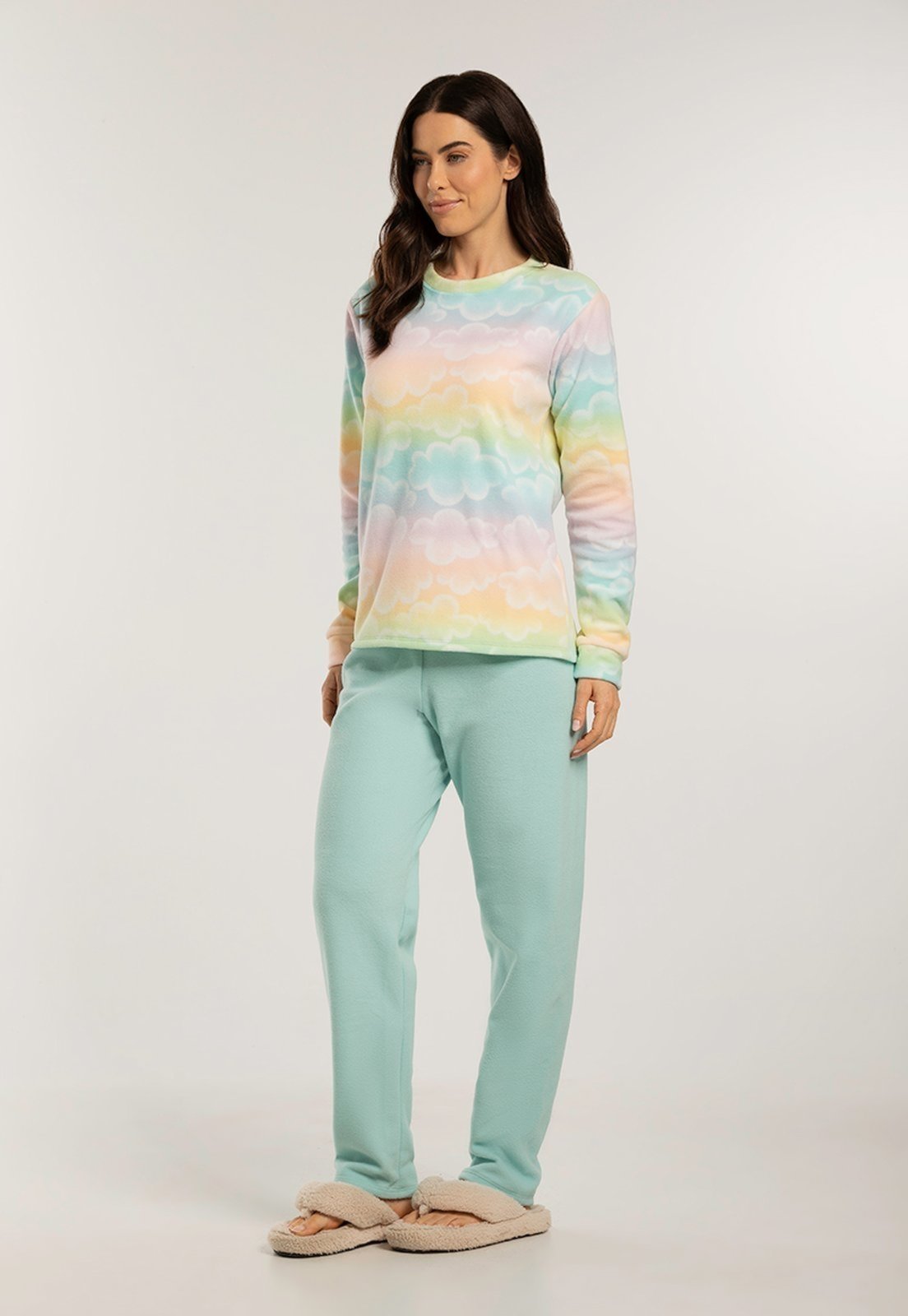 Conjunto Pijama Soft Fleece Térmico Feminino