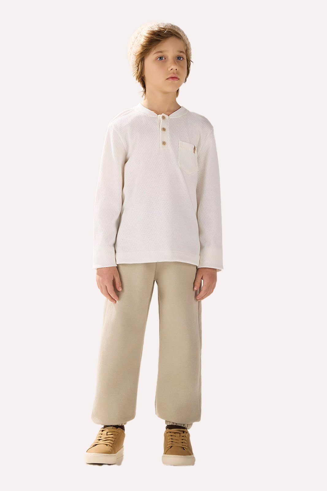 Infantil - Camiseta Bata Off em Malha Texturizada