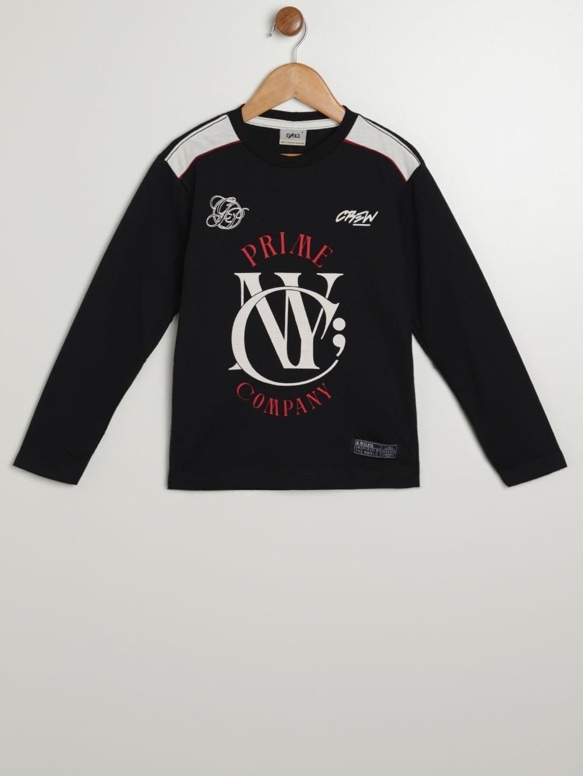 Infantil - Camiseta Manga Longa Para Menino - PRETO