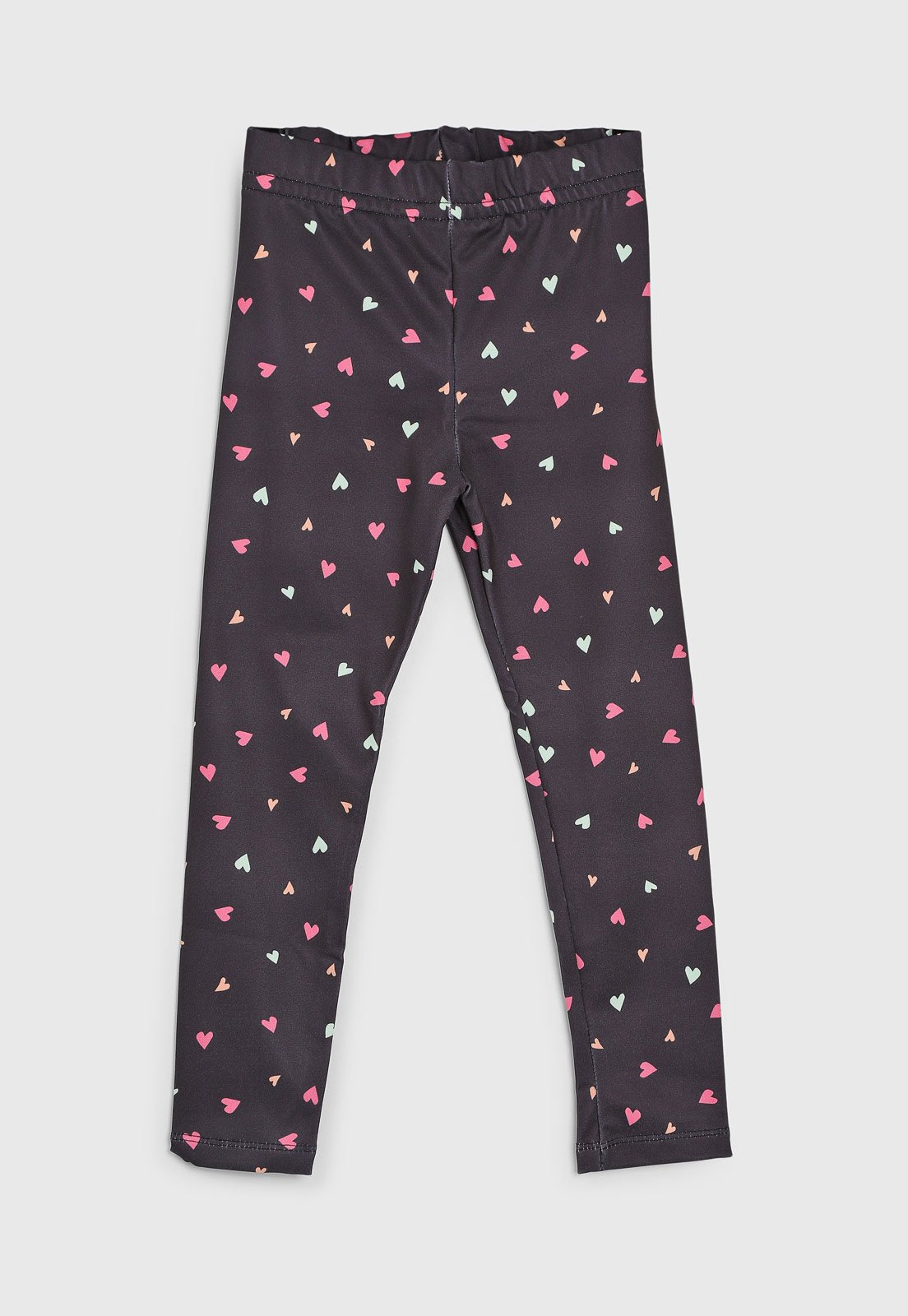 Vista 2 Infantil - Calça Brandili Estampa de Corações Roxa roxo Brandili roxo