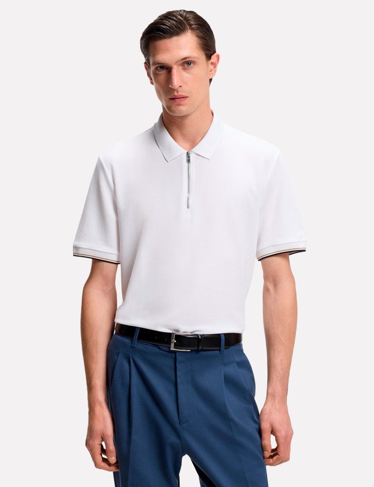 Polo Hugo Boss Masculina Regular Fit C-Pei 04 Branca