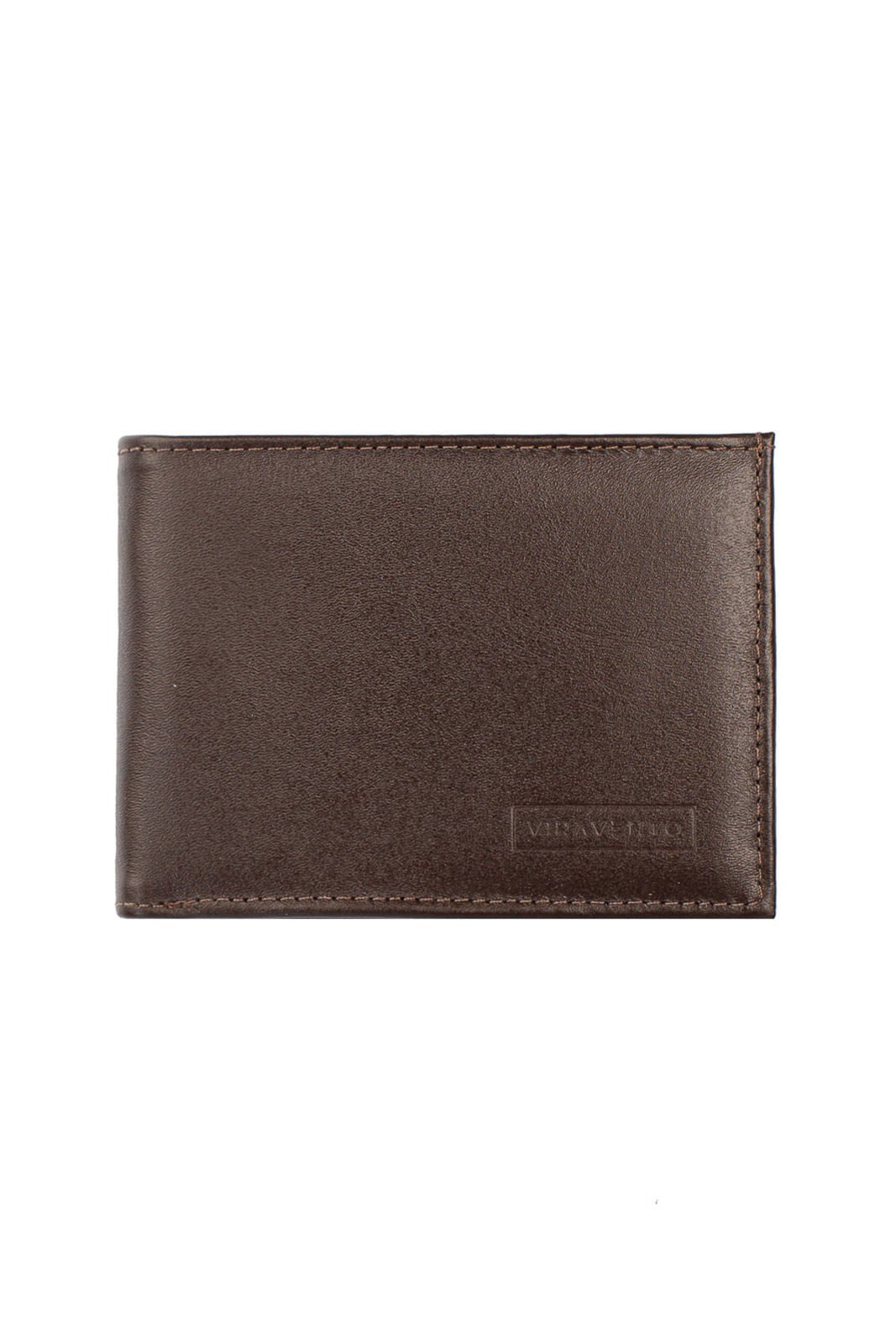 Vista 2 Carteira masculina de couro italiano John 8,5x11,5cm Vira Vento café Vira Vento café