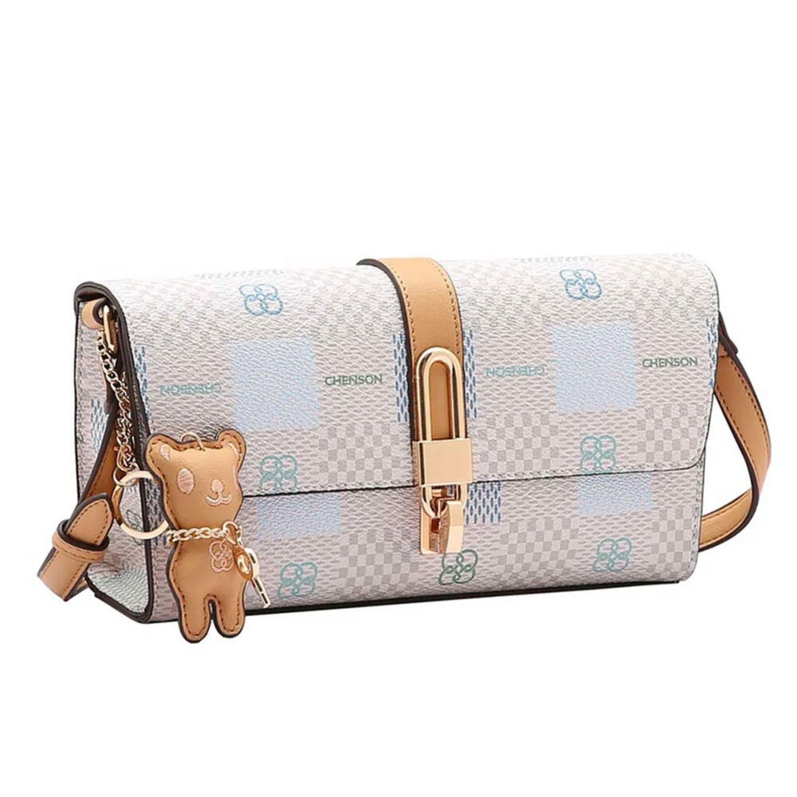 Bolsa Feminina Transversal Chenson Cg85098 1825098 Bege
