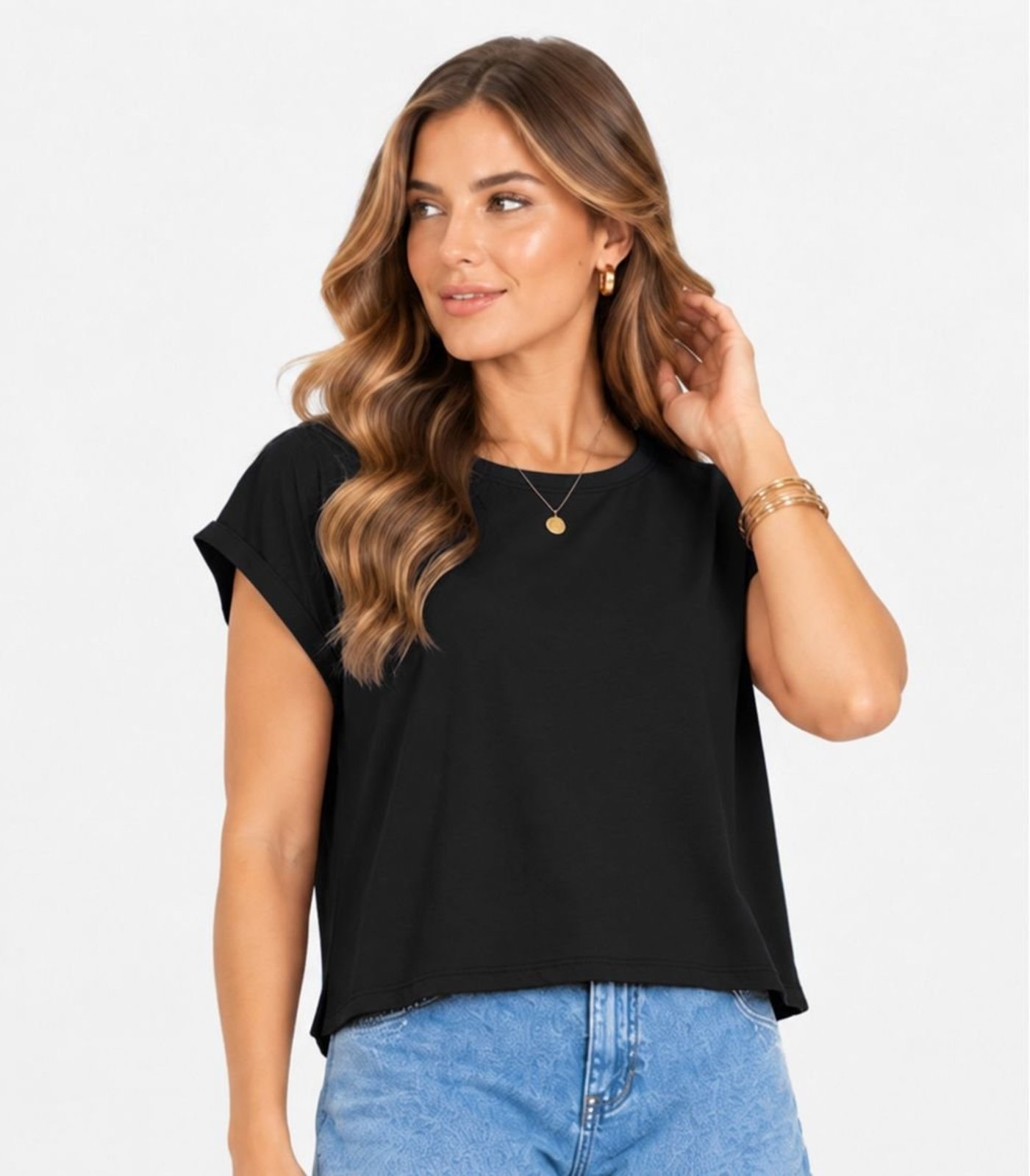 Blusa Verão Feminina Infinita Cor Preto