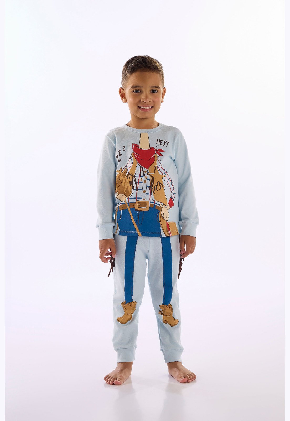 Pijama Longo Suedine Up Baby Azul