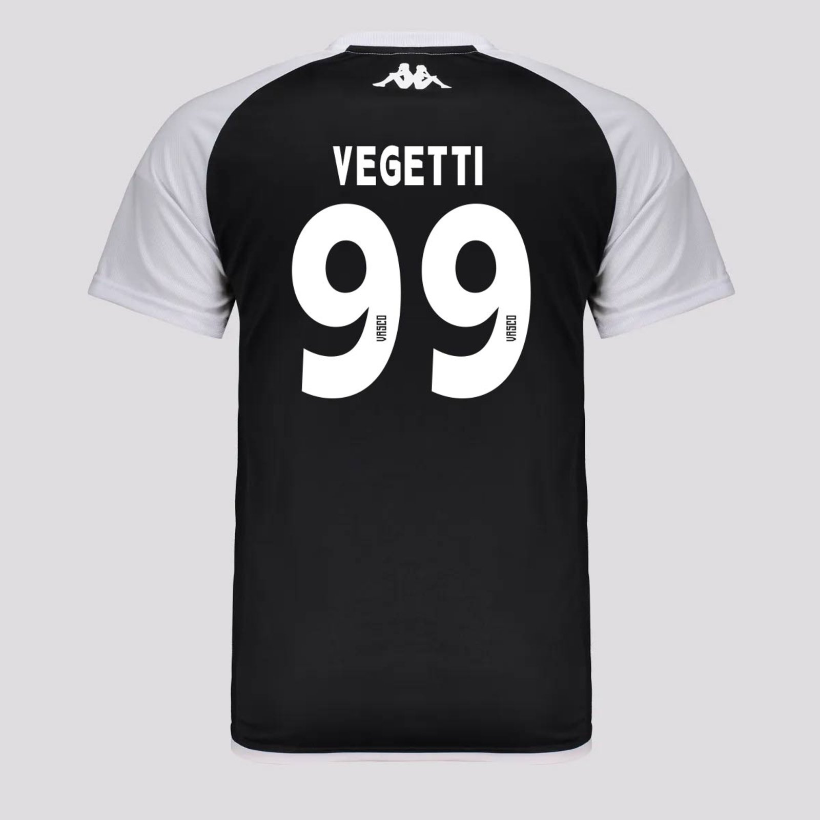 Camisa Kappa Vasco Supporter Graphik Duo Preta 99 Vegetti