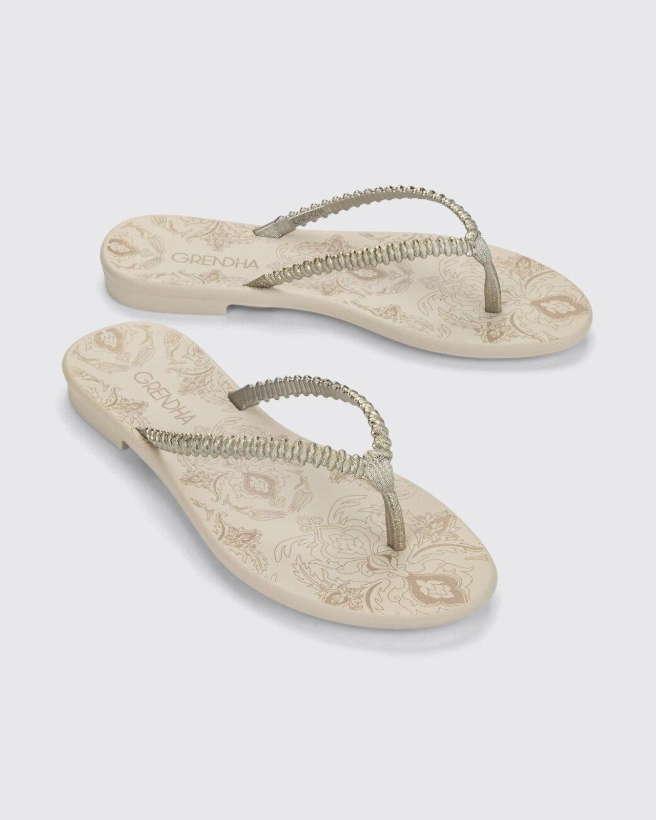 Vista 3 Chinelo de Dedo Feminino Adulto Grendha Nostalgia branco GRENDHA branco