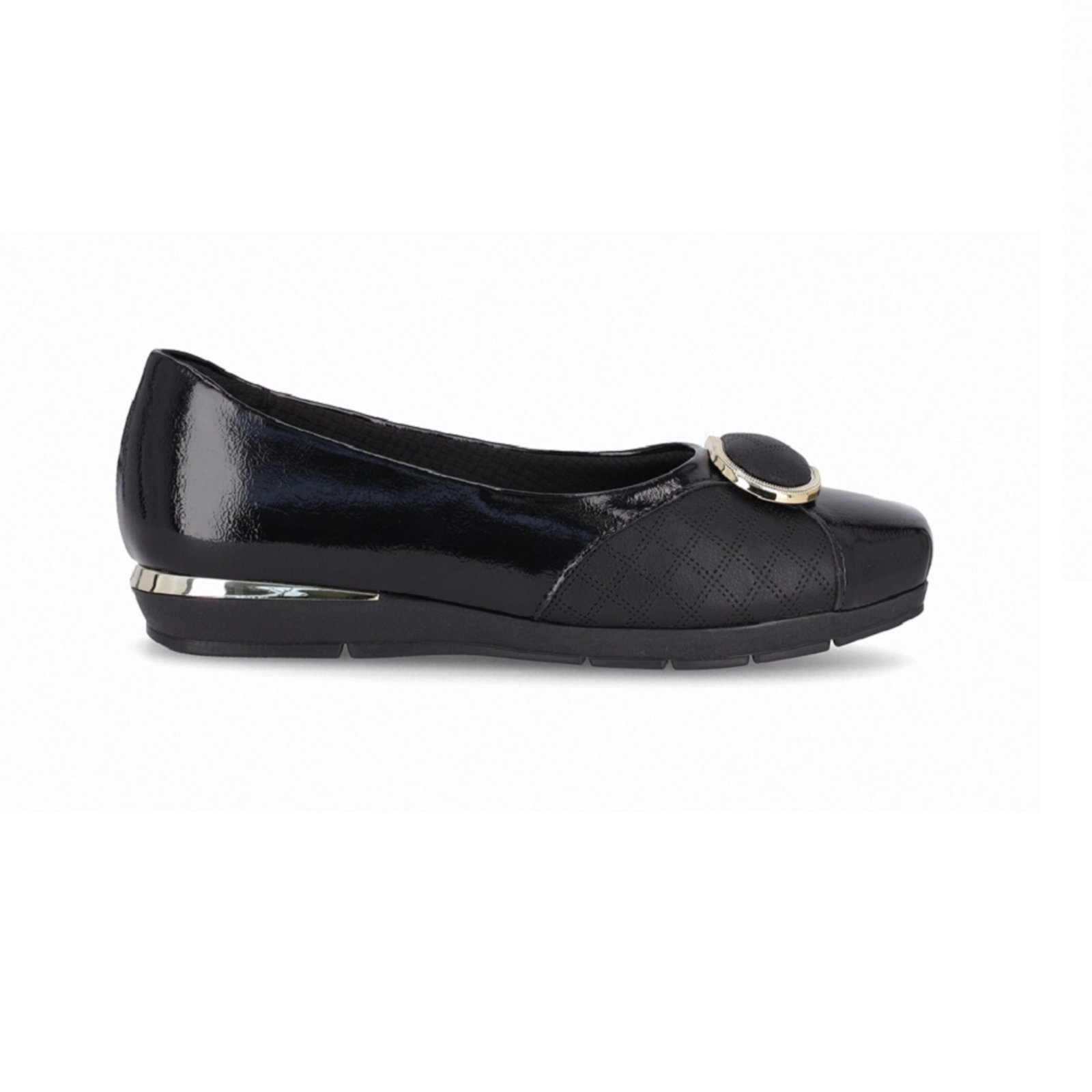 Sapato Salto Baixo Piccadilly Maxi 147323 Feminino – Preto