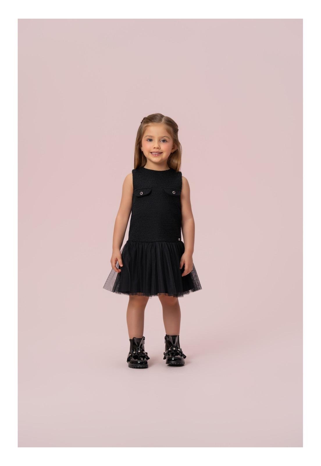 Infantil - Vestido Menina Preto Petit Cherie 10 Preto