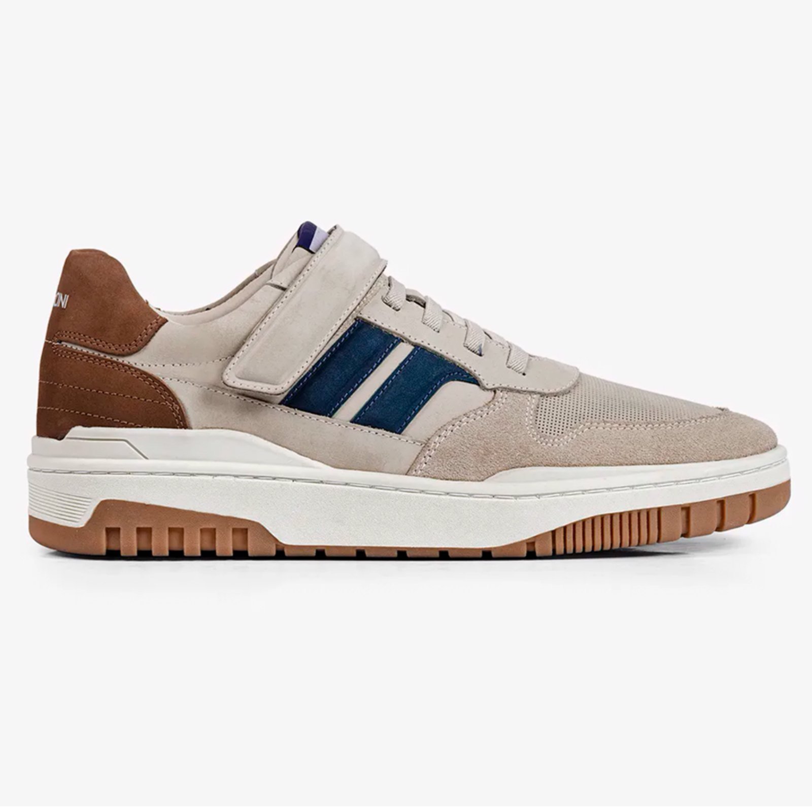 Sapatênis de Couro Ferracini Max 7403-683E Bege Masculino