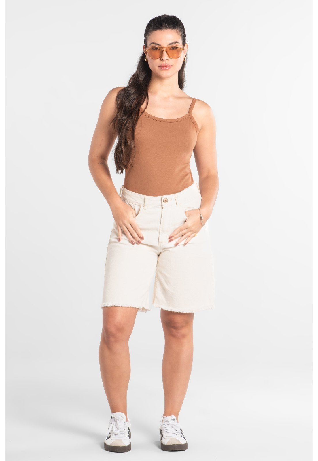 Regata Feminina em Cotton Just Basic Marrom