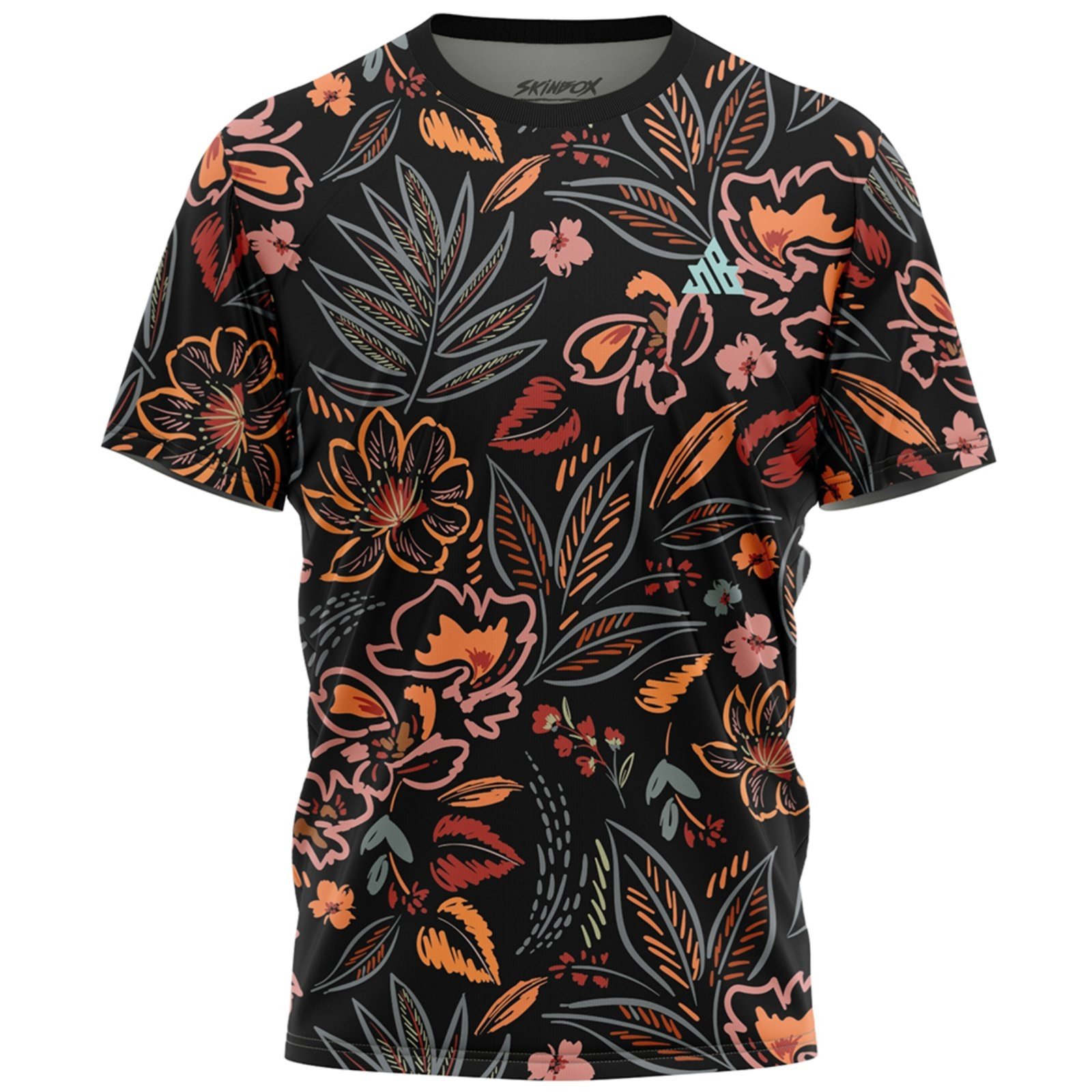 Camiseta Masculina Floral Midnight Garden