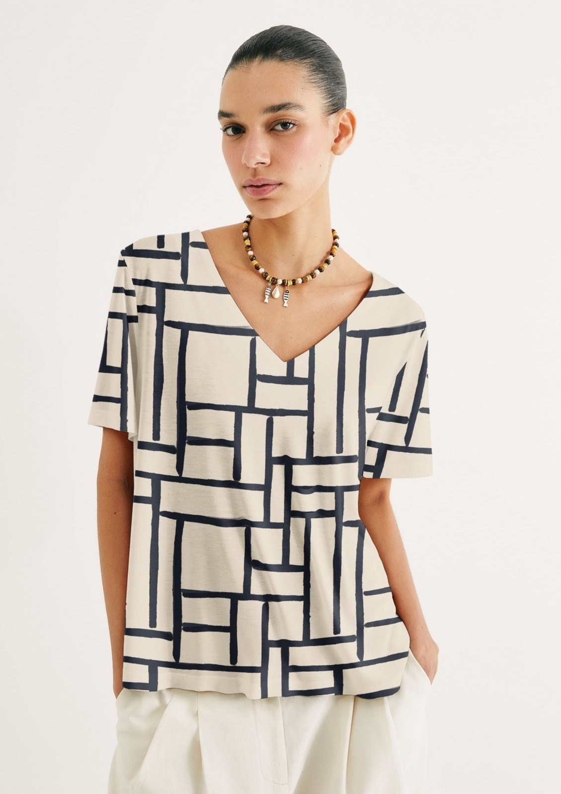 Blusa Feminina Em Viscose Estampada Hering