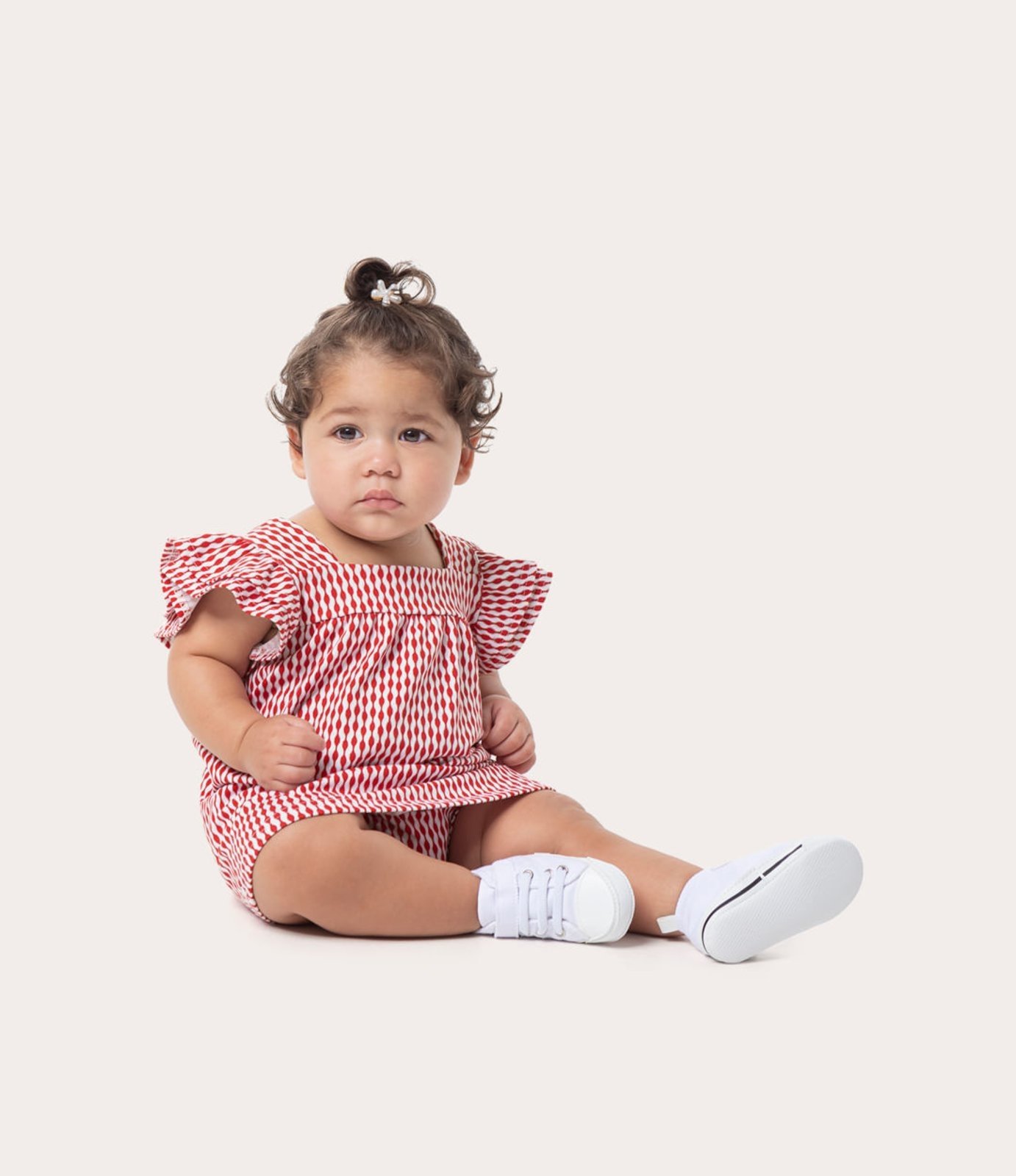 Vista 2 Infantil - Conjunto Menina Manga Babado Em Algodão Malwee Malwee Kids vermelho Malwee Kids vermelho