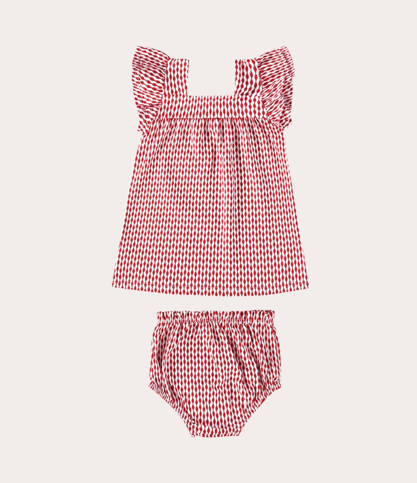 Vista 3 Infantil - Conjunto Menina Manga Babado Em Algodão Malwee Malwee Kids vermelho Malwee Kids vermelho