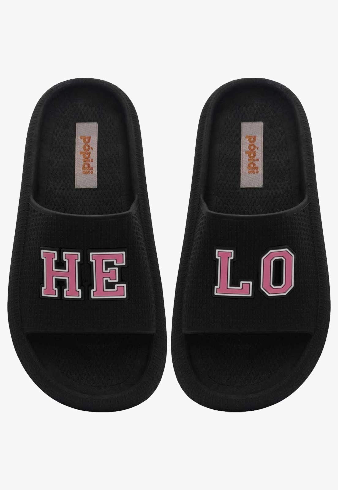 Infantil - Chinelo Pópidi Personalizado HELO Estilo Nuvem Preto