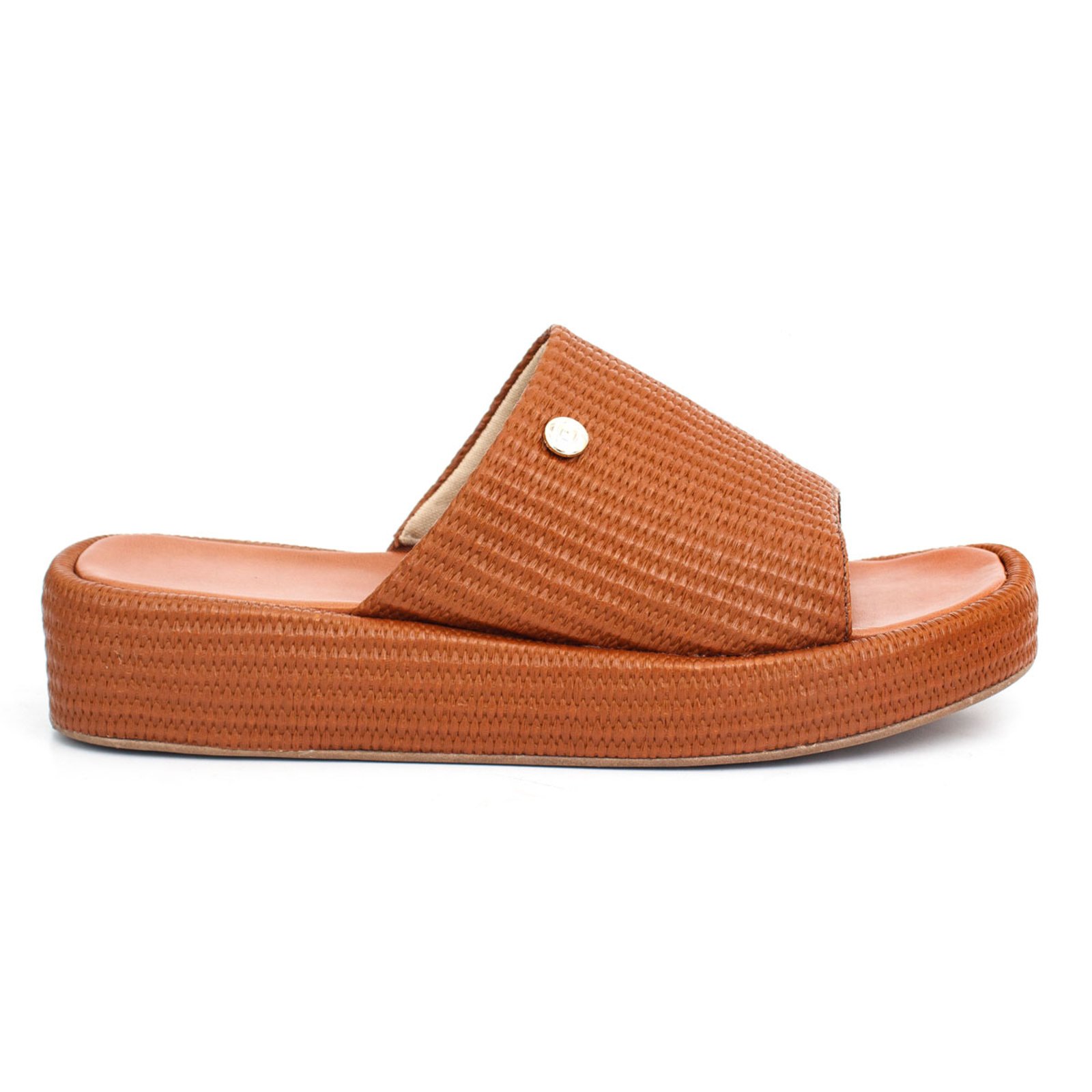 Tamanco Feminino Plataforma Leve Confortável Resistente Macio Moda Sandália Anabela Havana