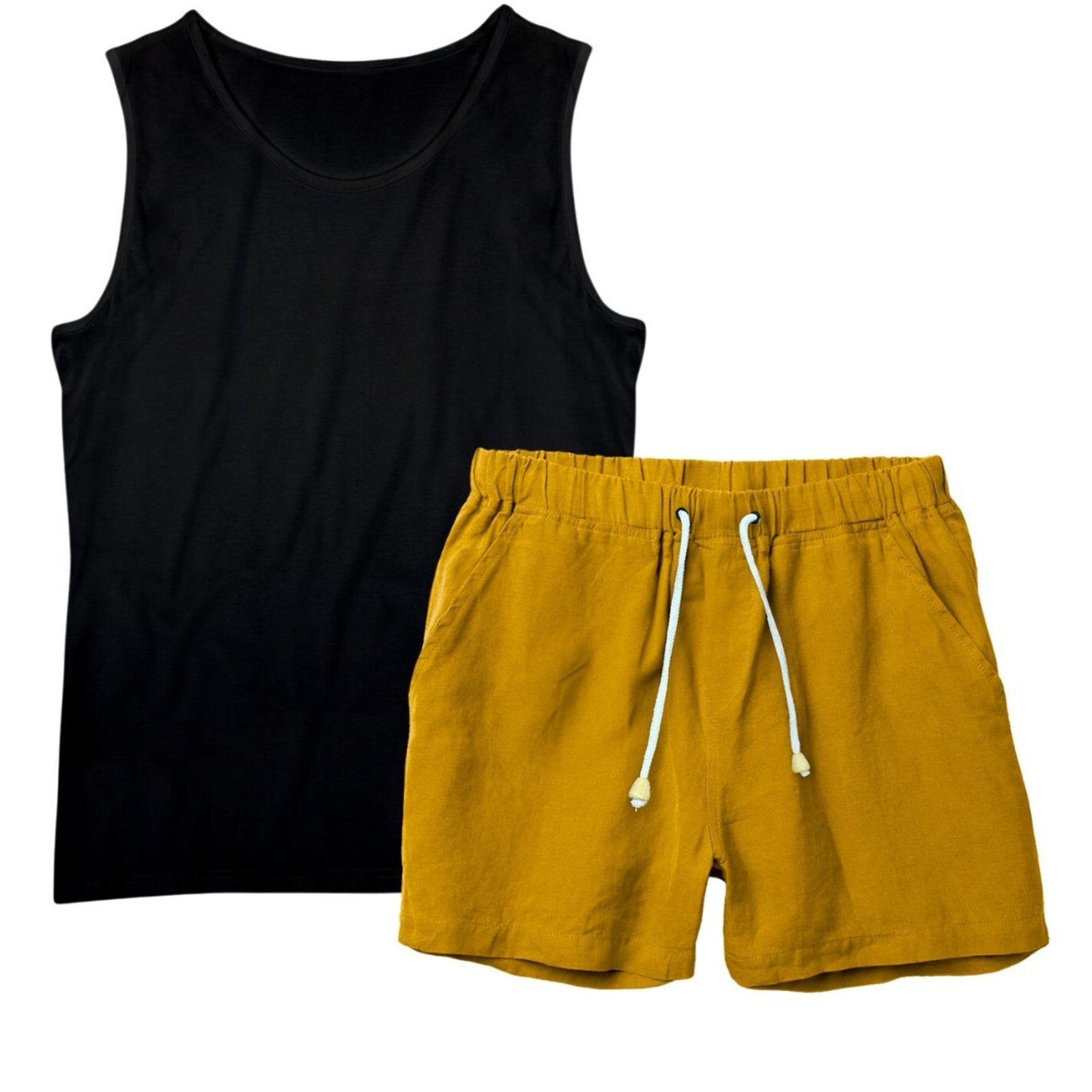 Conjunto Regata Masculina e Short de Linho Casual