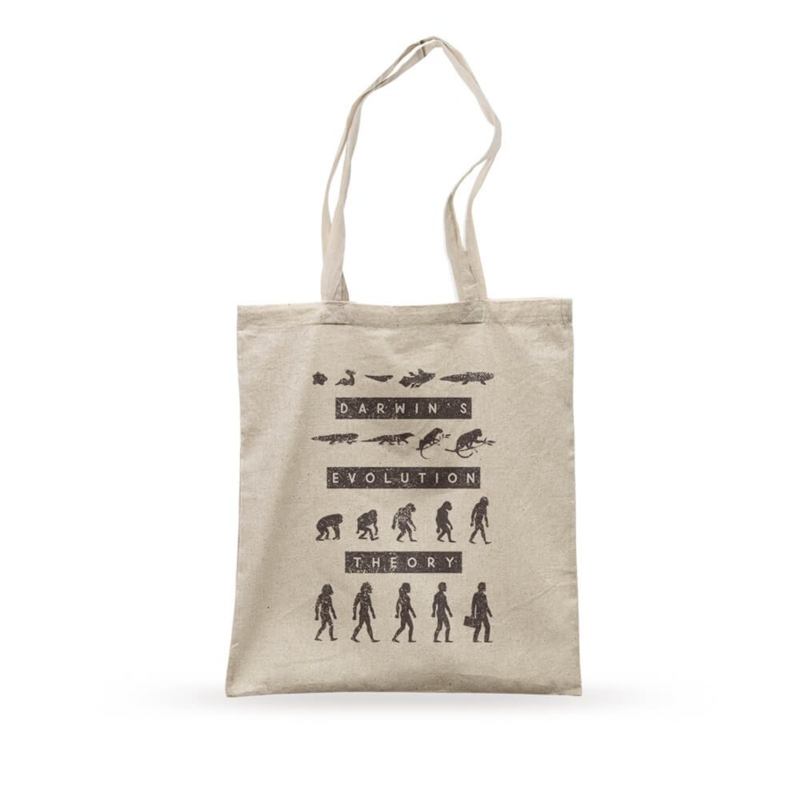 Ecobag Teoria Da Evolução - Bege - Casual - Studio Geek