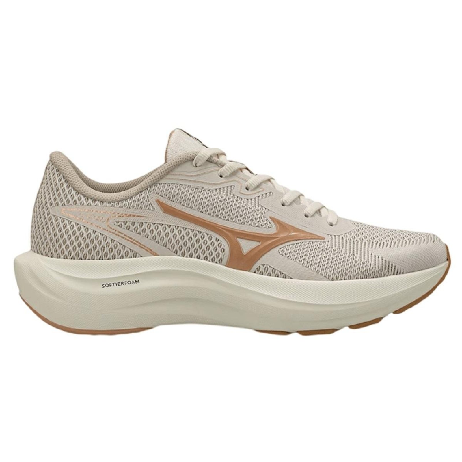 Tênis Esportivo Feminino Corrida Mizuno Virtue 2 Bege