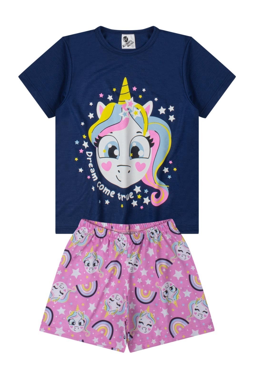 Pijama Menina Marinho -Alemara