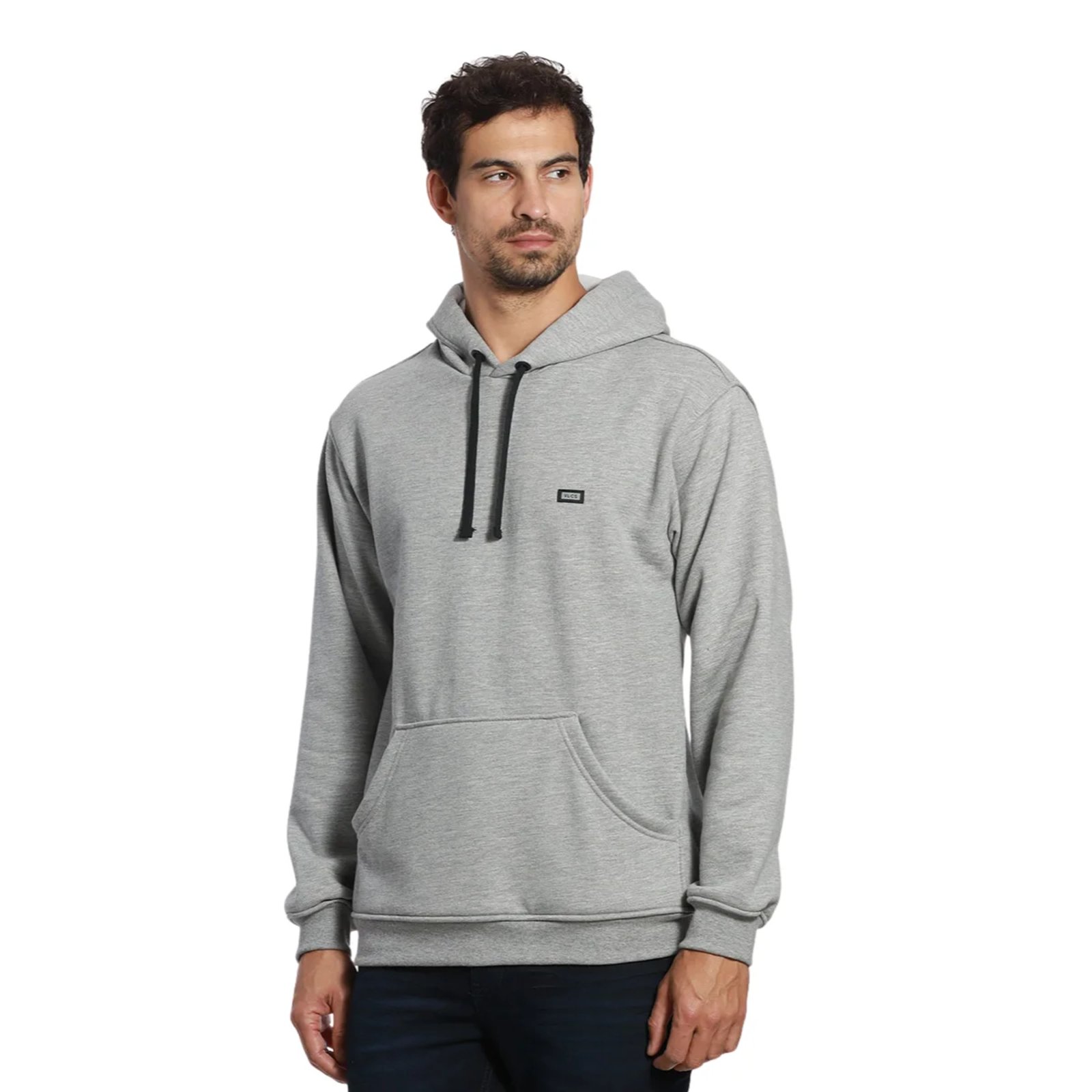 Moletom Masculino Com Capuz Cinza VLCS