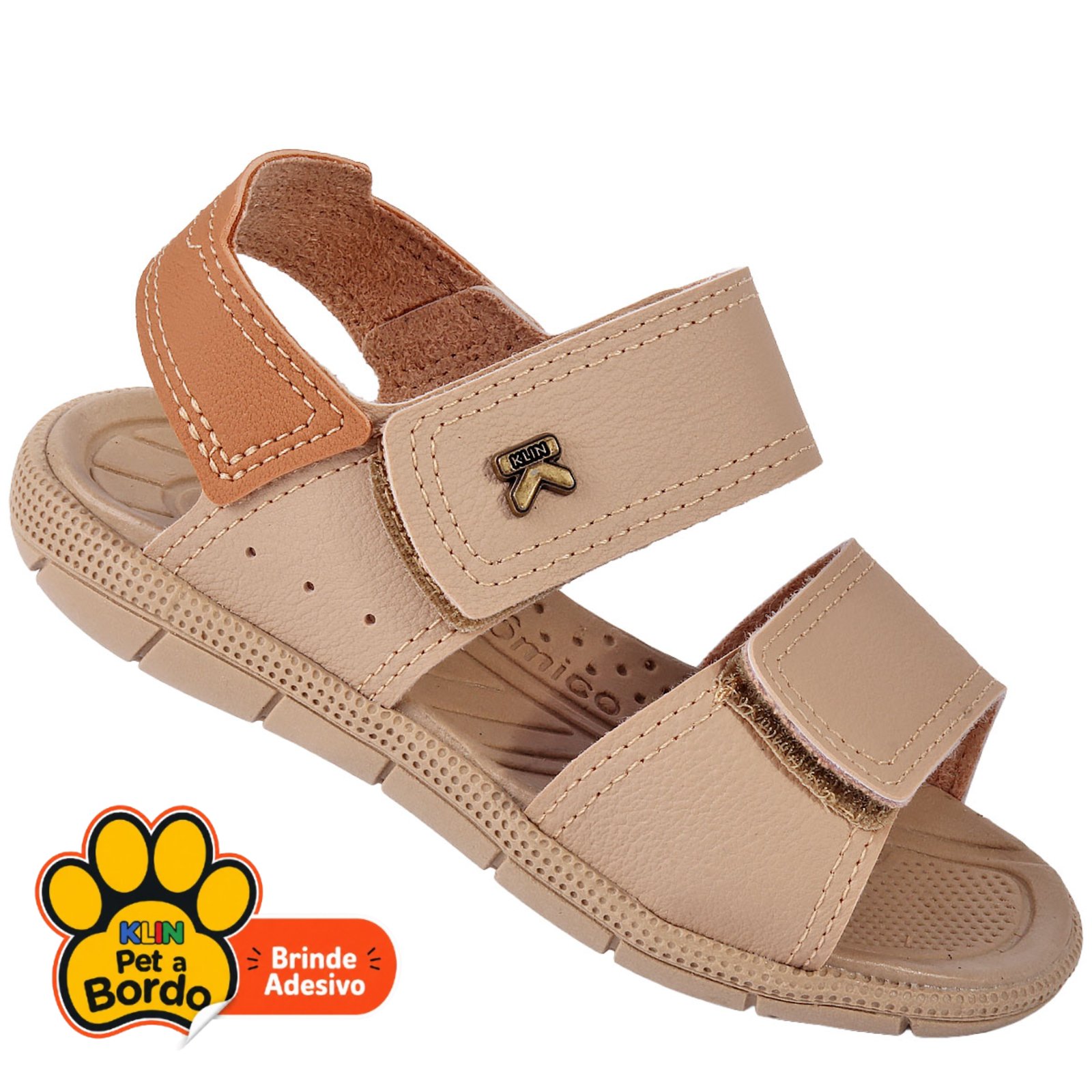 Infantil - Papete Masculina KLIN Tic Tac Marrom – Conforto Anatômico