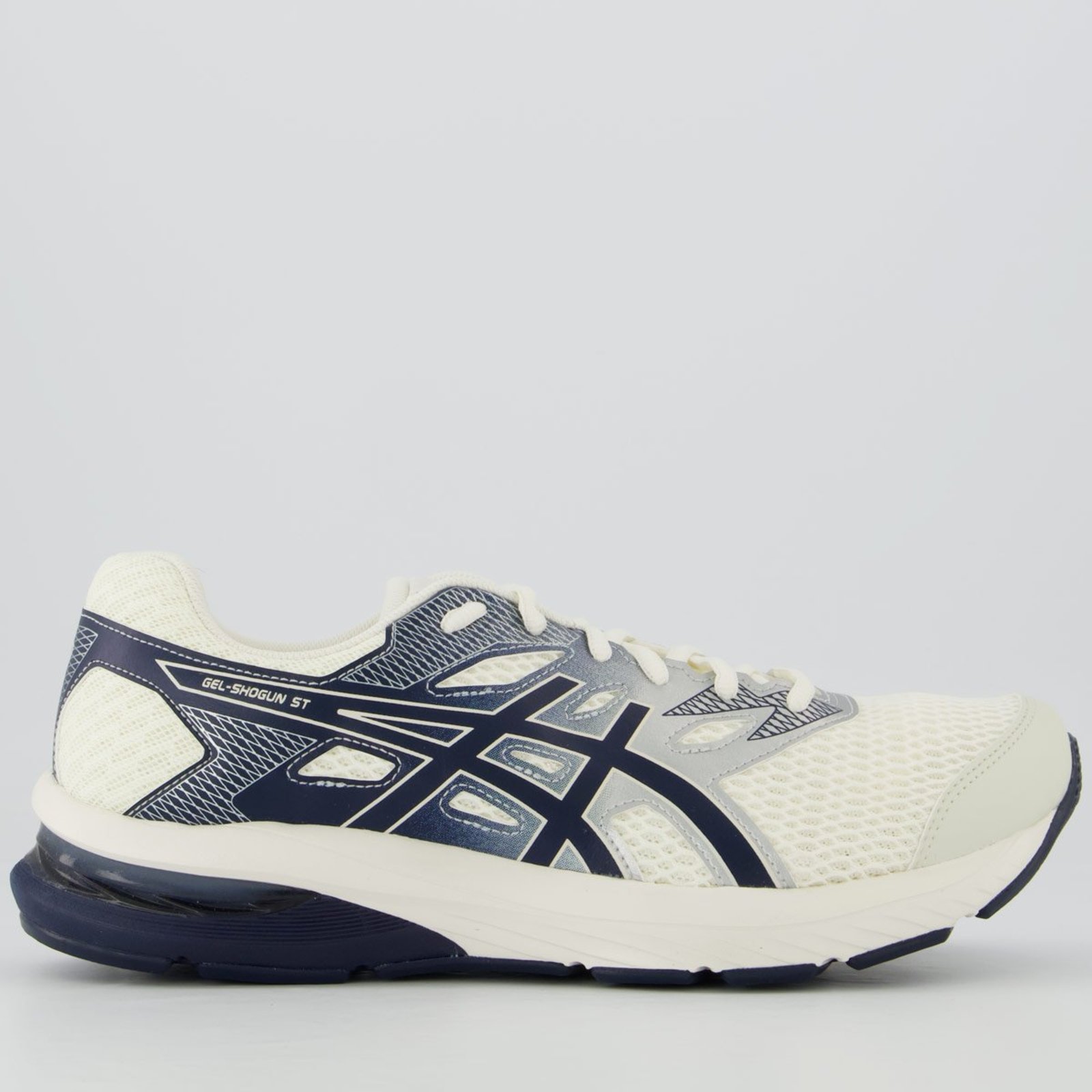 Tênis Asics Gel Shogun ST Branco e Azul Marinho