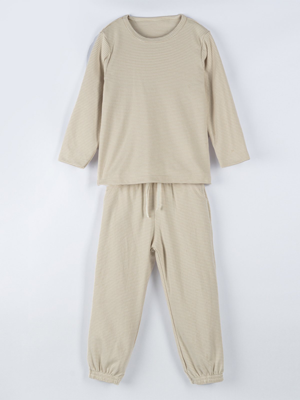 Vista 3 Infantil - Conjunto Bugbee Menino Camiseta Manga Longa e Calça Malha Suedine Areia bege Bugbee bege