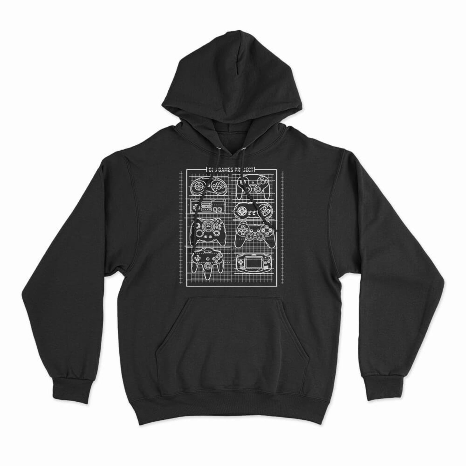 Moletom Com Capuz Old Games Project - Preto - Casual - Studio Geek