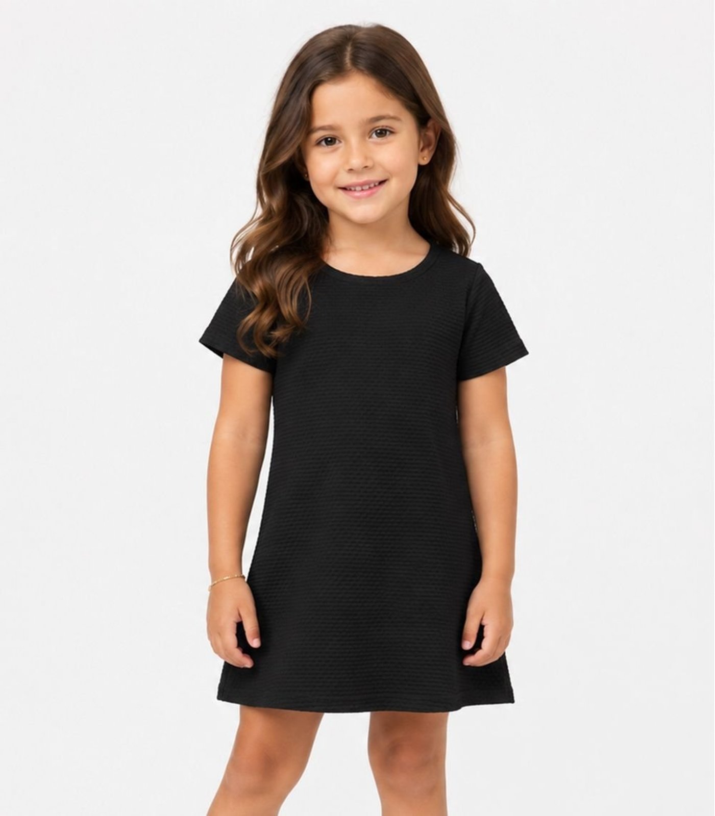Infantil - Vestido Menina Em Malha Puvil Select Preto