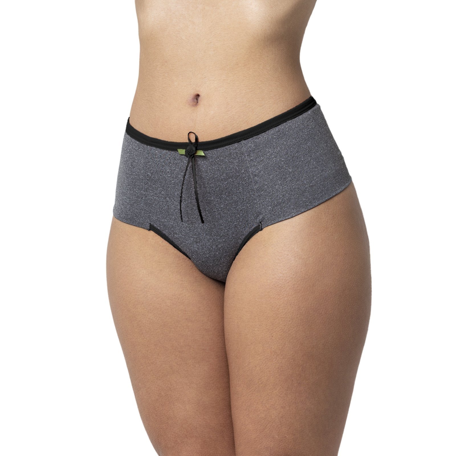 Calcinha Gabi Lingerie de Algodão Mescla Calça Modelagem Cintura Alta perfeita para o seu corpo Preto