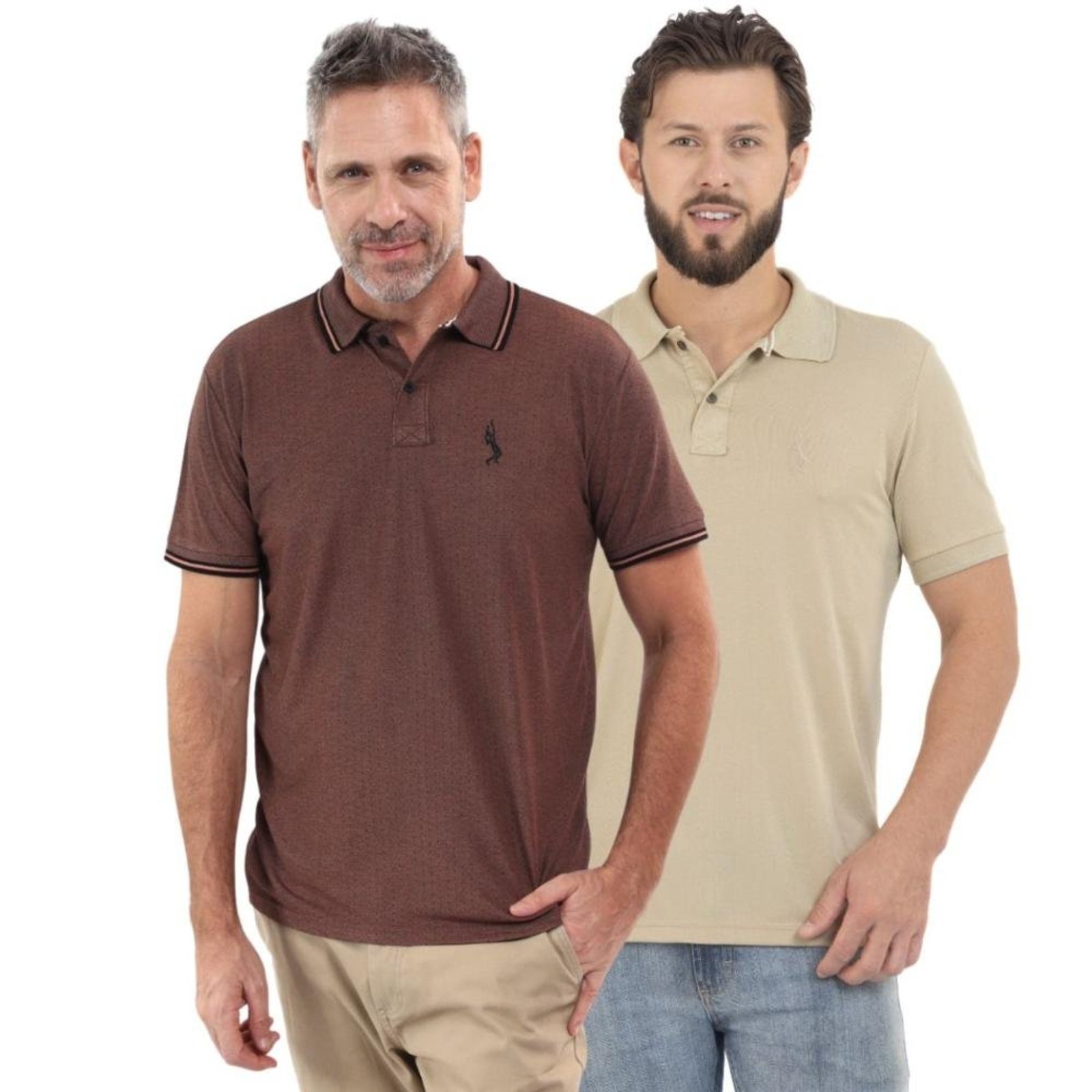 Kit 2 Camisa Polo Tradicinal Moderna Algodão Slim